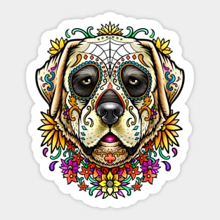 Labrador Retriever Sugar Skull Dog Sticker